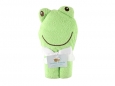 Animal Face Hooded Towel with Embroidery (Frog)